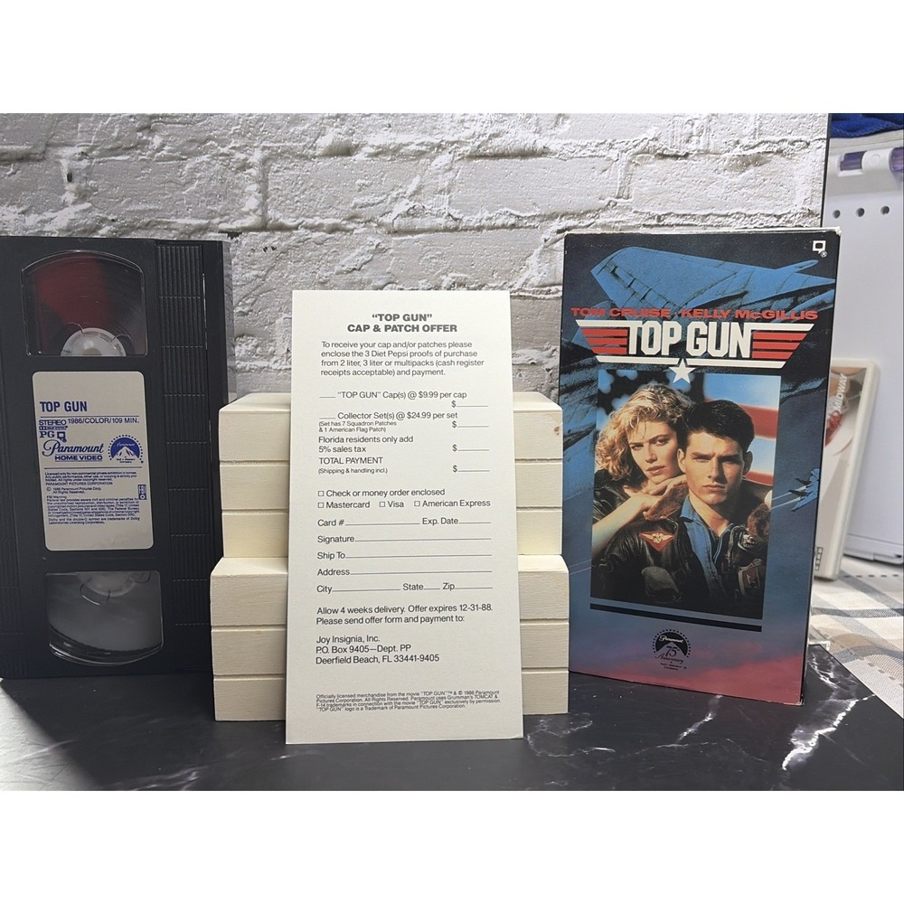 Top Gun VHS 1987 Paramount 75th‎ Anniversary Tom Cruise 1692 Action Movie - Picture 10 of 13